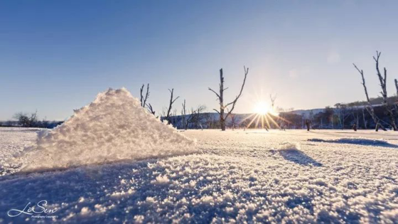 坝上雪域星空冬日摄影